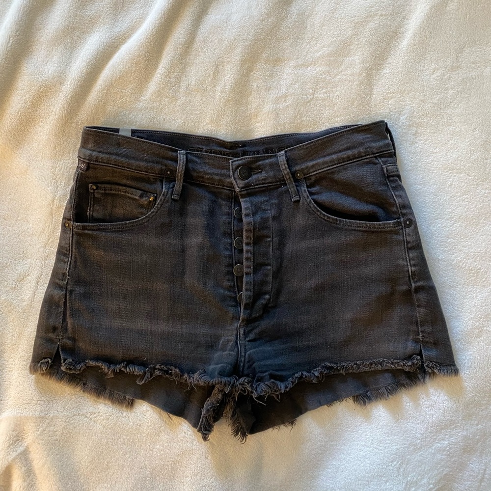 Citizens of Humanity Black Cutoff Shorts